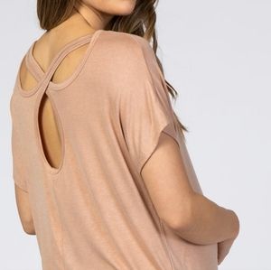 PinkBlush Cross Back Top